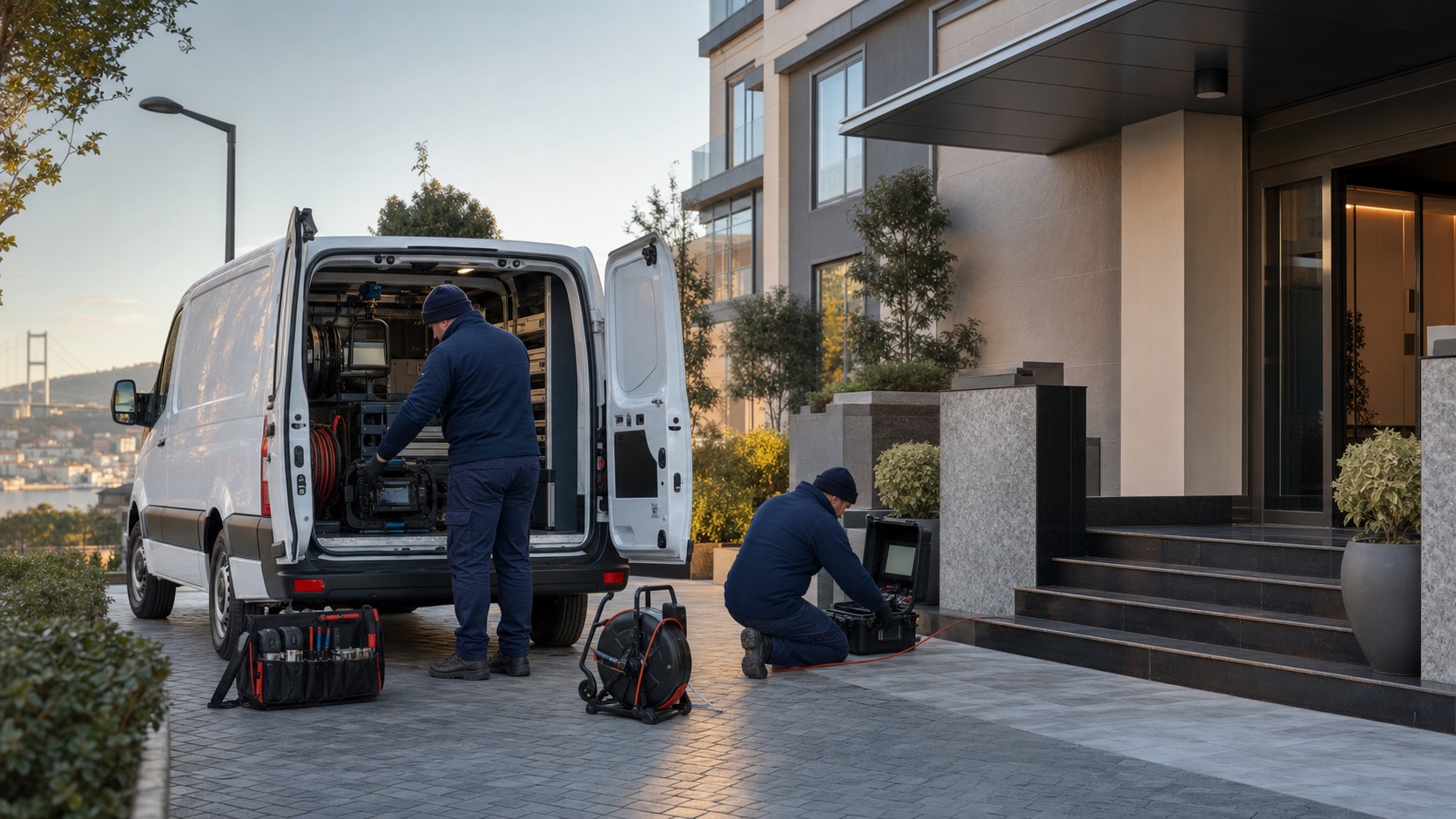 İstanbul'da hizmet veren profesyonel tesisat ekibi ve servis aracı